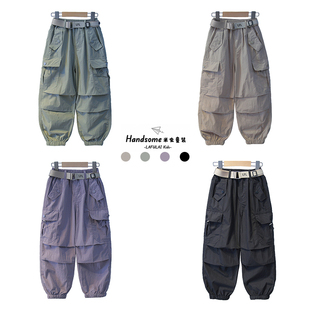 长裤 25夏季 新品 啦芙莱童装 运动裤 裤 男童束脚裤 中大童1519 儿童工装