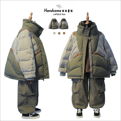 啦芙莱童装儿童90白鸭绒立领羽绒服25冬季新品男女童加厚外套3803