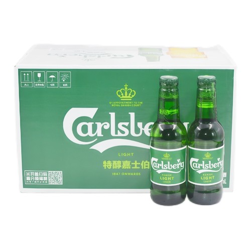 嘉士伯特醇啤酒迷你218ml*24瓶玻璃瓶小瓶夜场整箱装