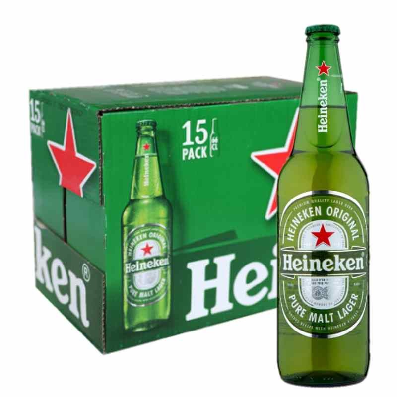 喜力啤酒660ml*15瓶意大利原箱进口小星啤酒超大瓶版黄啤Heineken-封面