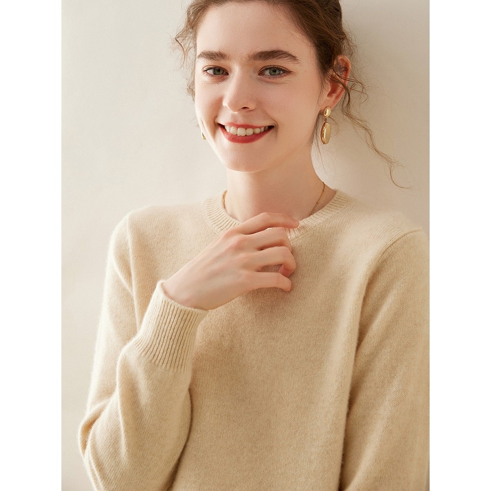 香港潮牌秋冬新款加厚正肩圆领纯色山羊绒衫女简约长袖宽松针织打,女装/女士精品,羊绒衫,淘宝优惠券,粉丝福利购,淘宝优惠卷