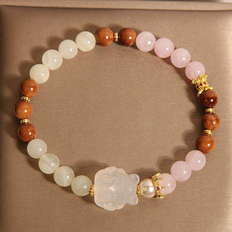 香港潮牌天然库克岫玉水晶手链女轻奢小众复古精致粉晶九尾狐招财,珠宝/钻石/翡翠,手饰,淘宝优惠券,粉丝福利购,淘宝优惠卷