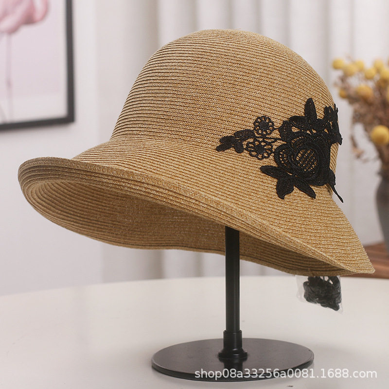 香港潮牌大沿帽进口细纸辫刺绣蕾丝花朵装饰遮阳帽女士夏季优雅圆,服饰配件/皮带/帽子/围巾,帽子,淘宝优惠券,粉丝福利购,淘宝优惠卷