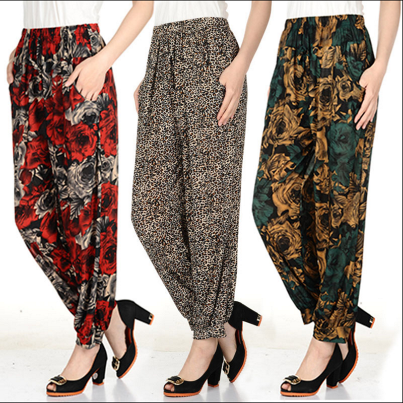 七分裤大妈胖人夏松紧夏天潮流女大码百搭阔腿松紧腰女士九分裤妈|ruв категории Женская одежда, брюки, брюки - от Buy2taobao.com для оказания профессиональной услуги покупки агента Taobao