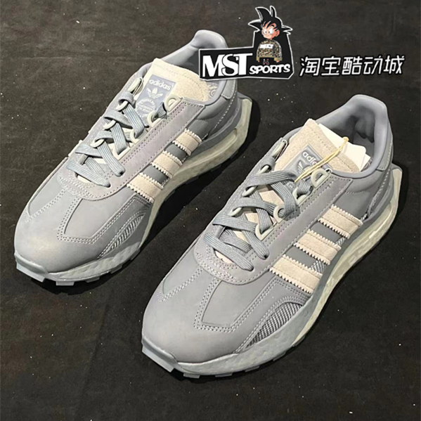 Adidas三叶草深灰BOOST休闲跑鞋