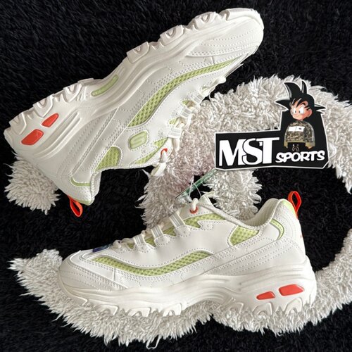 Skechers米绿橙女子休闲鞋熊猫鞋