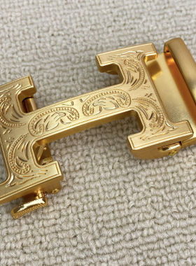 皮带扣头新款H扣头8字扣G字扣腰带头铜扣款自动扣头3.5CM时尚新品