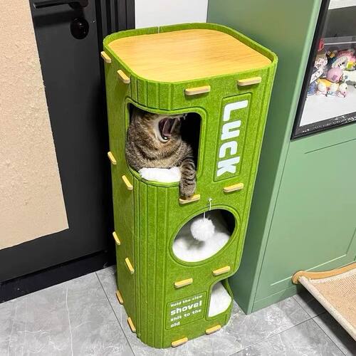 猫抓板猫爬架猫玩具防猫抓沙发保护猫咪耐磨不掉屑猫窝一体立式窝