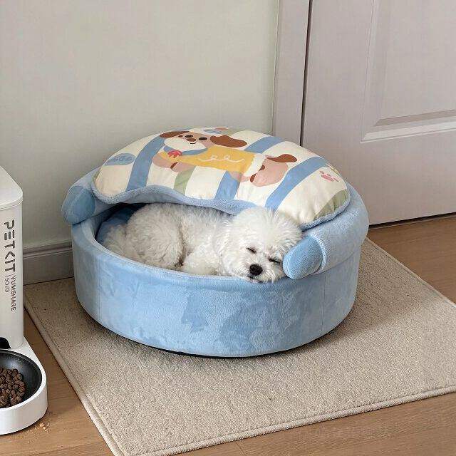 狗窝四季通用狗床宠物窝小型犬狗狗睡窝封闭式安全感猫窝冬季保暖