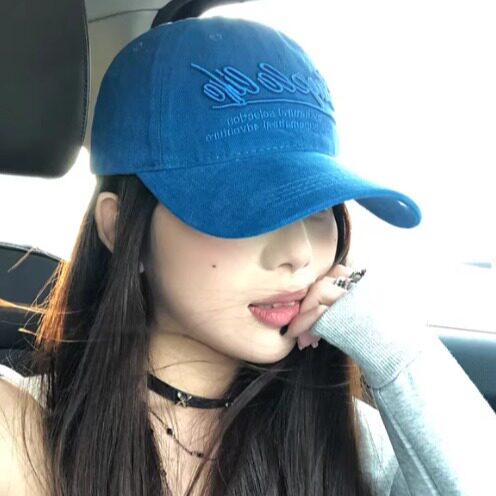 蓝色棒球帽大脸大头适合帽子女加宽大帽檐显脸小加深大头围鸭舌帽