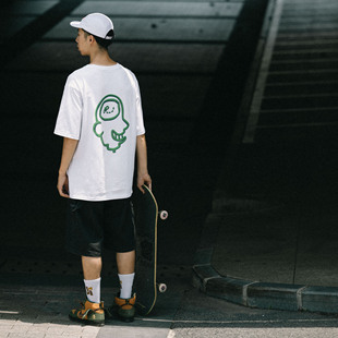 气球脑袋短袖 Tee 双面印花宽松街头滑板休闲T恤 Head Kizzles