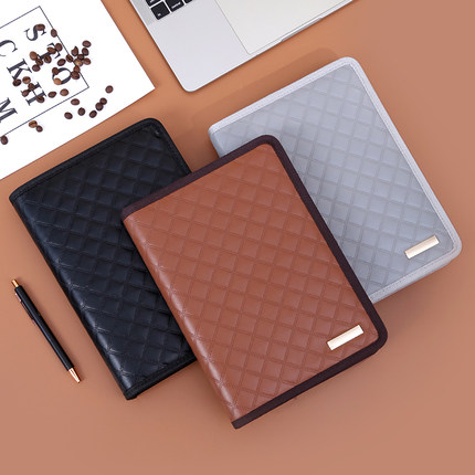 A5商务多功能带计算器笔记本子文艺精致个性创意日程本复古加厚活页本可拆卸拉链包记事本手账本便携定制LOGO