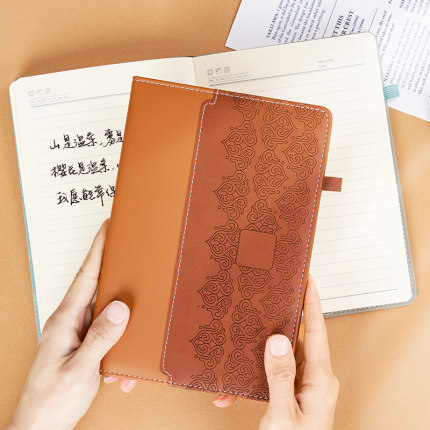 a5笔记本本子定制加厚商务皮面记事本国潮办公工作会议记录本学生日记本成人高颜值公司批发封面订做可印LOGO