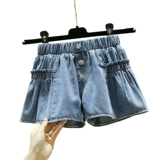 Джинсовая юбка, шорты, штаны, детская тонкая летняя одежда, коллекция 2023, в западном стиле, свободный крой, подходит для подростков