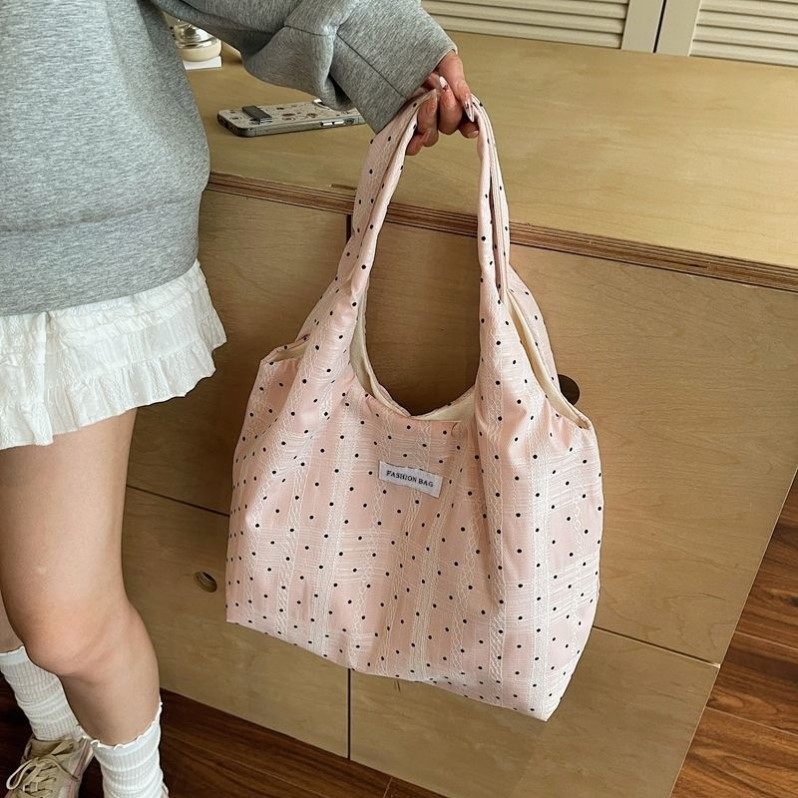 大容量旅行包女短途托特包外出轻便百搭帆布手提包学生通勤单肩包