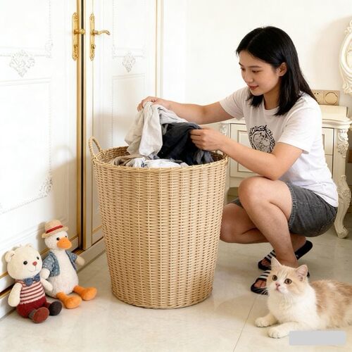 脏衣篮家用衣服收纳筐仿藤编大容