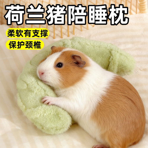 荷兰猪枕头玩偶趴趴垫睡觉护颈枕