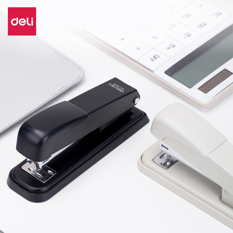 得力0309钉书机订书器旋转金属