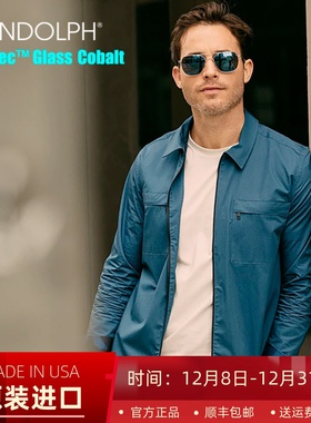 美国Randolph兰道夫太阳镜户外防紫外线钴蓝飞行员男士树脂偏光镜
