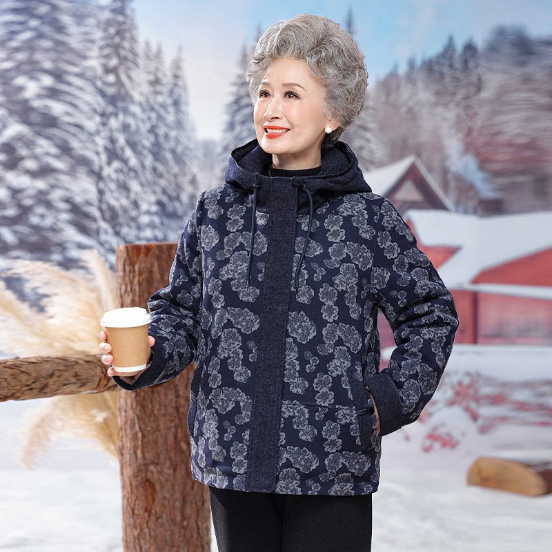 恒源祥官方正品冬季新款加厚保暖妈妈羽绒服女60岁80岁老年奶奶国