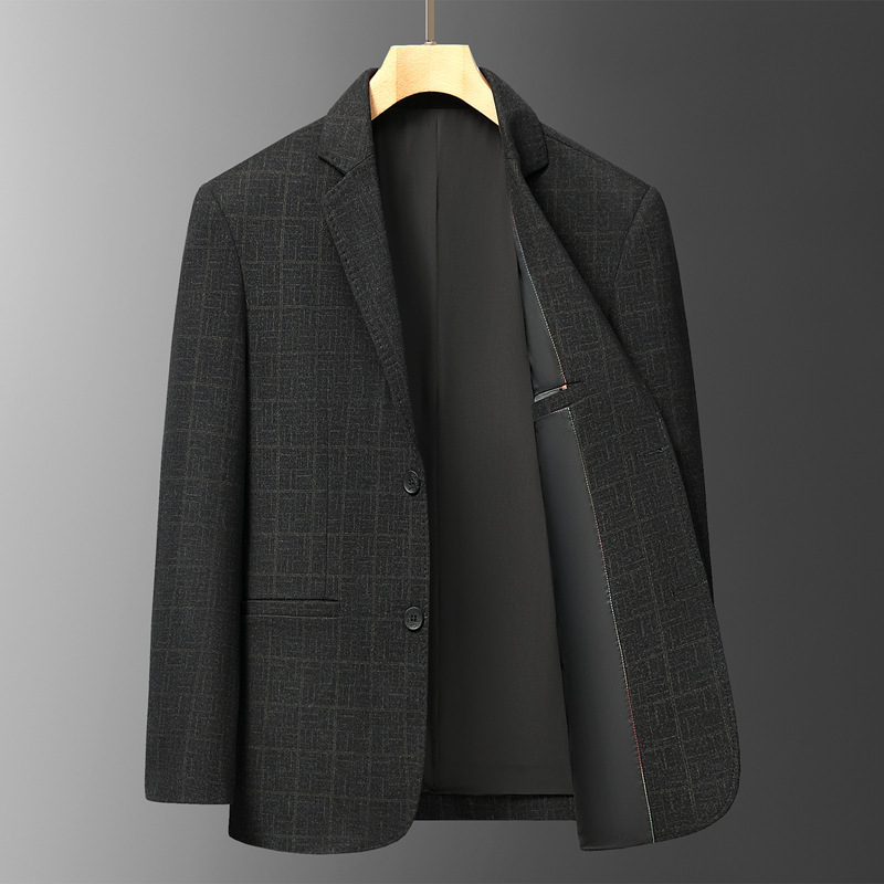 恒源祥官方正品春季西装外套男2025新款修身单件上衣春秋中年爸爸