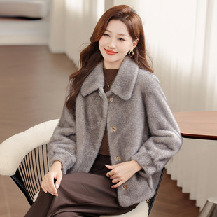 皮草高贵皮 中老年冬装 恒源祥官方正品 妈妈秋冬水貂绒外套2025新款