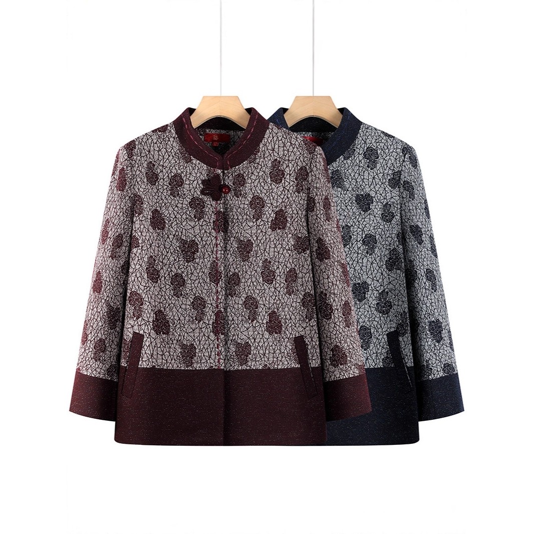 恒源祥奶奶碎花外套2025秋装新款老年人女装高档立领外套上衣女实,女装/女士精品,中老年女装,淘宝优惠券,粉丝福利购,淘宝优惠卷