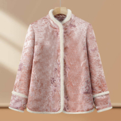 夹棉外套气质温柔国风立领棉服显瘦厚款 恒源祥秋冬季 新中式 保暖女