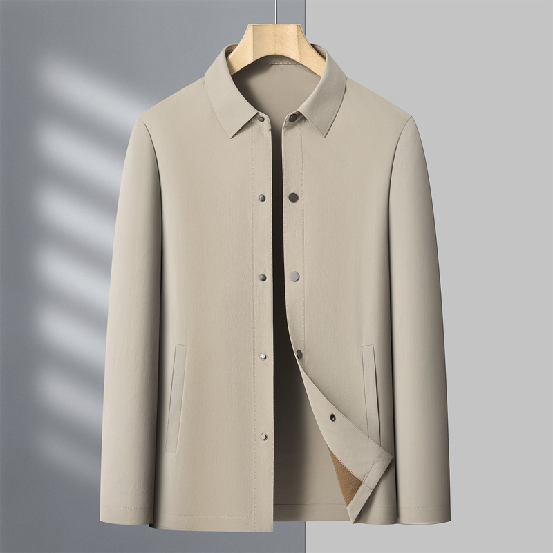 恒源祥官方正品男士外套2025春秋新品中青年时尚韩版单排扣夹克衫