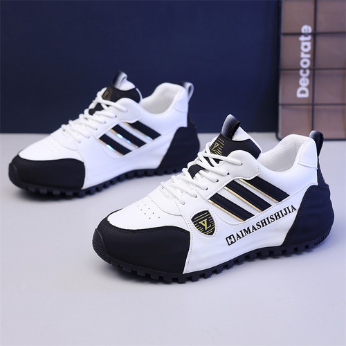 真皮休闲运动鞋2025新款秋冬季男女情侣老爹鞋加绒软底舒适皮蓬鞋