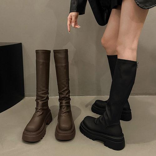 Thick soled height increasing Martin boots, women's shoes