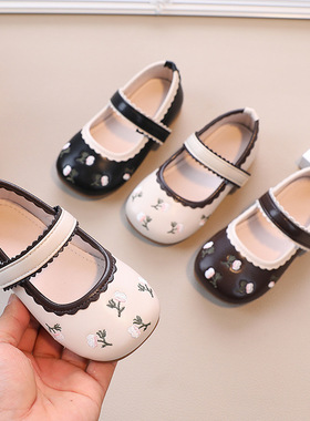 Children's Leather Shoes Spring Girls' Soft soled baby shoes