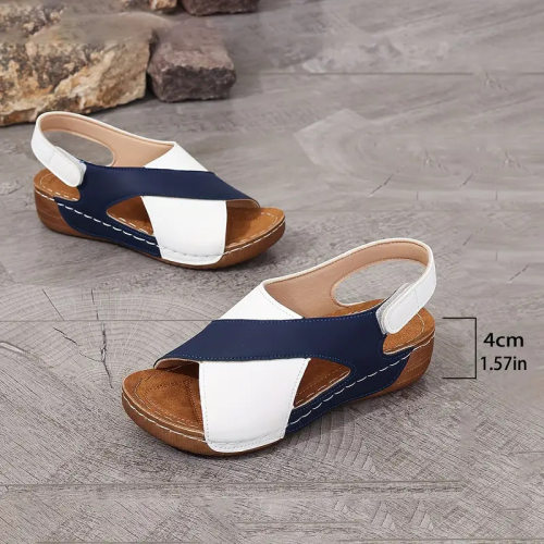 Summer Thick soled Color blocked Women's Shoes Large sandals