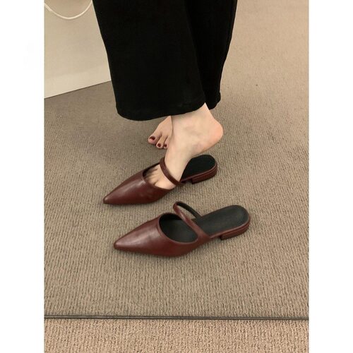 Temperament Half Slippers Female Summer Lazy Muller Shoes R