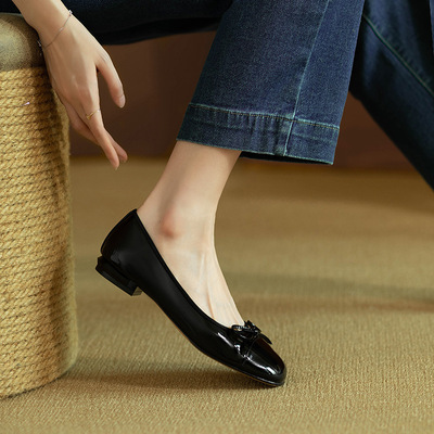 Retro flat bottomed low order shoes for women, wedding shoe