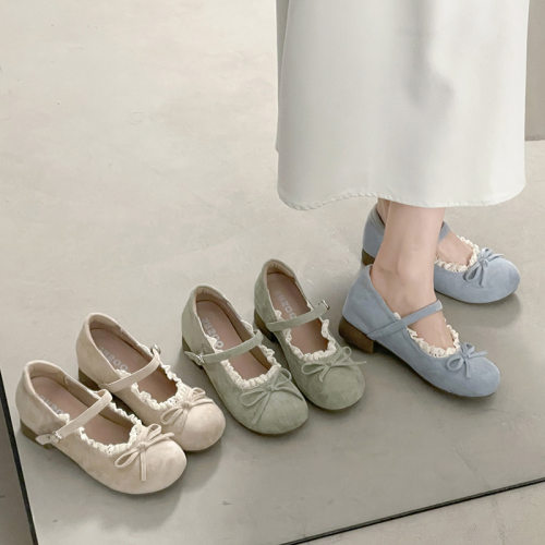 Retro coarse single shoes women's spring, dress height shoes