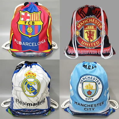 足球包束口袋梅西C罗内马尔英超欧冠便携双肩包球迷大容量多功能