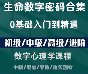 生命数字密码课程数字心理学生命密码联合密码解读视频教程资料