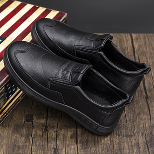 意尔康软底轻便透气防臭防滑工作鞋黑色男鞋子防水雨鞋轻便上班干