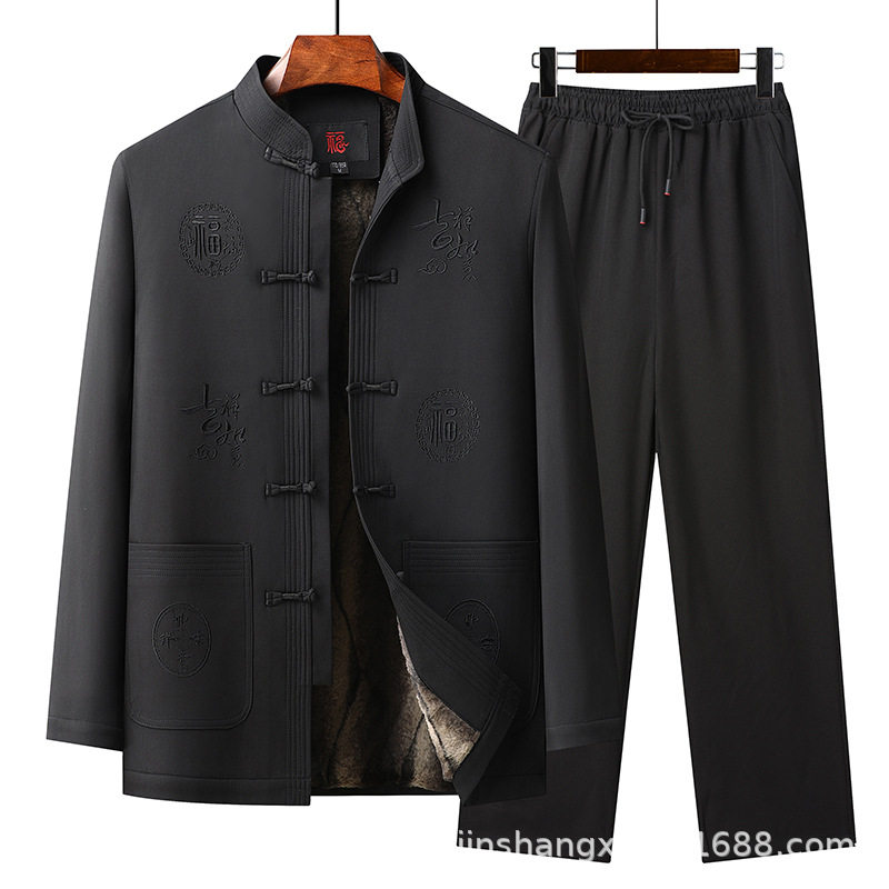 恒源祥唐装秋季夹克唐装男夹克唐装爸爸棉衣外套套装中国风中老年,男装,唐装,淘宝优惠券,粉丝福利购,淘宝优惠卷