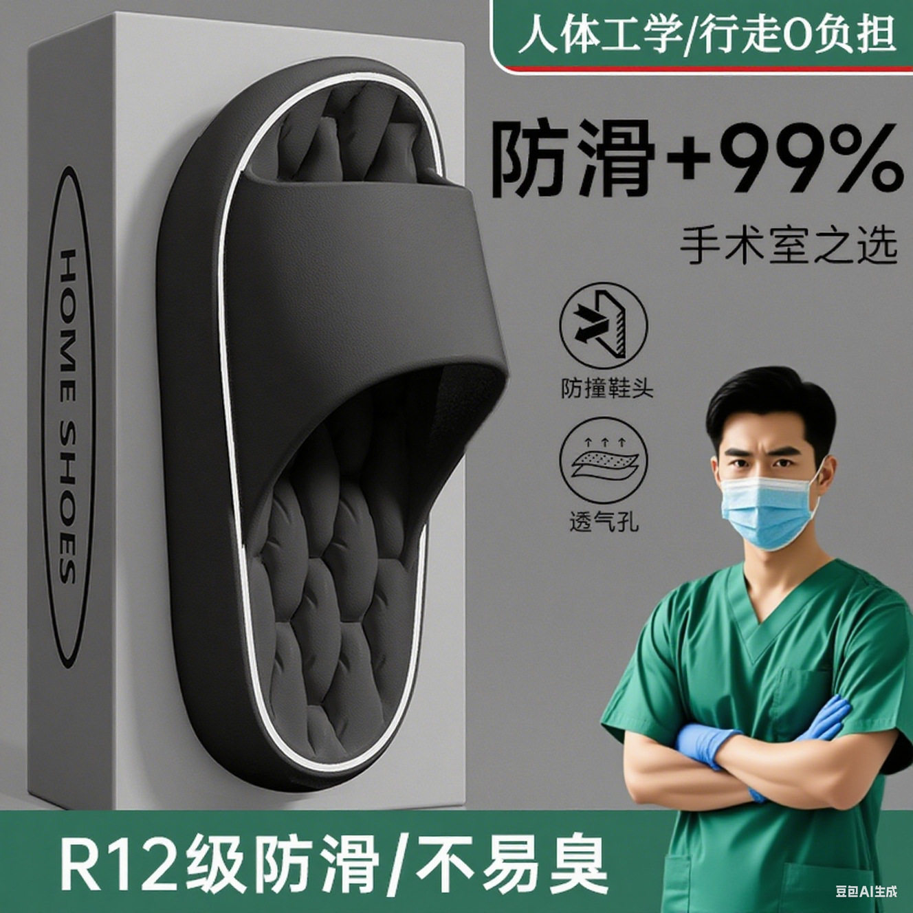 德国精工医用EVA护士拖鞋男2025手术室专用防臭防滑鞋透气不累脚