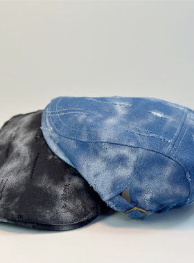 香港潮牌2025新款大头围画家帽显脸小反戴复古小众贝雷帽潮水洗牛