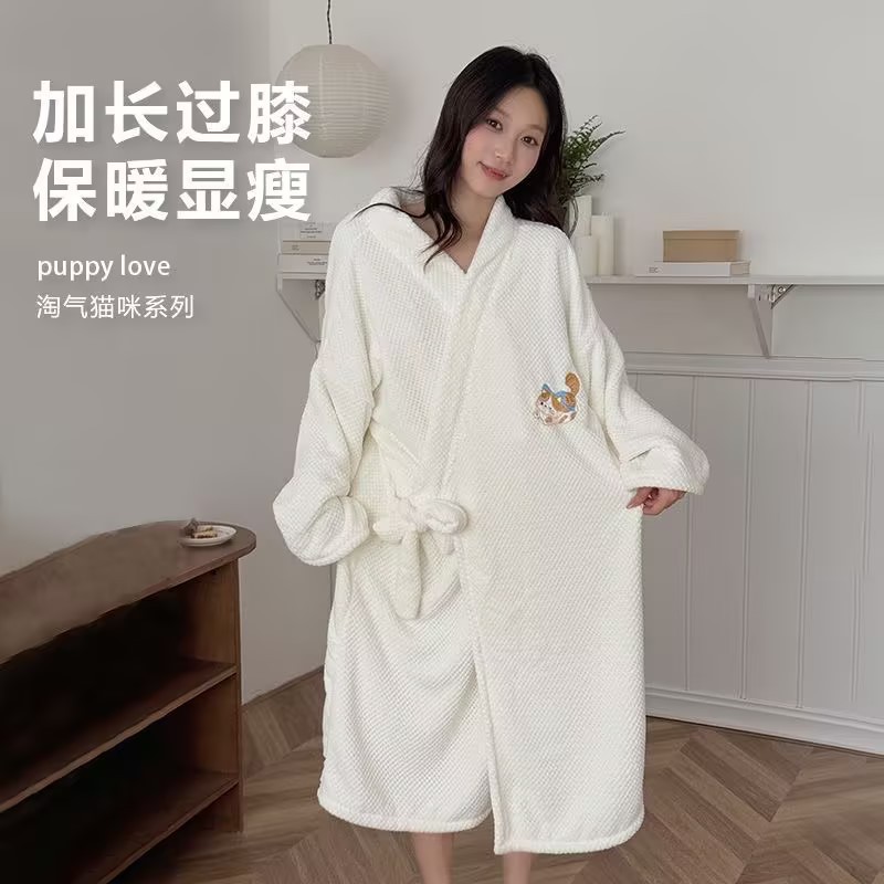 德国精工卡通珊瑚绒浴巾女加厚吸水毛巾速干居家日用干发帽可穿可