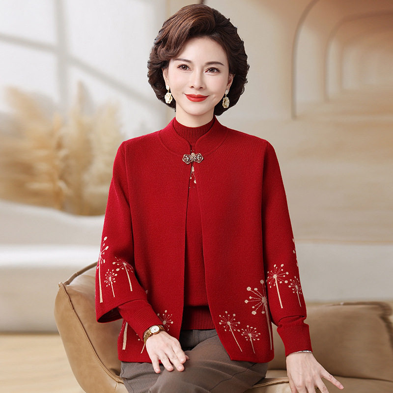 恒源祥中老年女装秋装高贵开衫外套中年妈妈秋冬套装大码上衣针织,女装/女士精品,中老年女装,淘宝优惠券,粉丝福利购,淘宝优惠卷