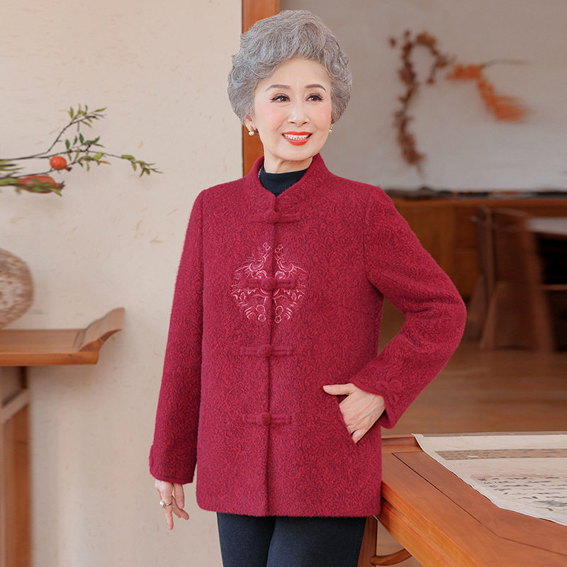 恒源祥老年人冬装女奶奶加厚外套老太太婚礼宴喜庆生日妈妈冬季唐,男装,唐装,淘宝优惠券,粉丝福利购,淘宝优惠卷