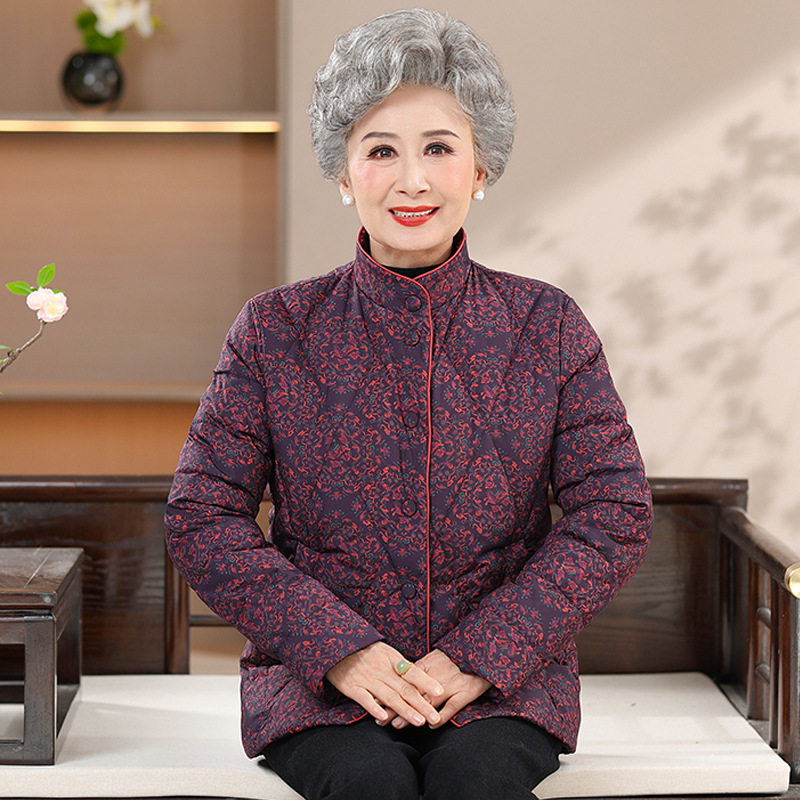 恒源祥老年人羽绒服女奶奶冬装保暖白鸭绒上衣老人衣服妈妈短款轻,男装,唐装,淘宝优惠券,粉丝福利购,淘宝优惠卷