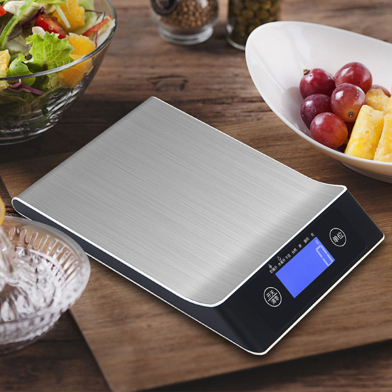 德国精工新款长协家用不锈钢厨房秤15千克邮包秤电子秤台秤5kg
