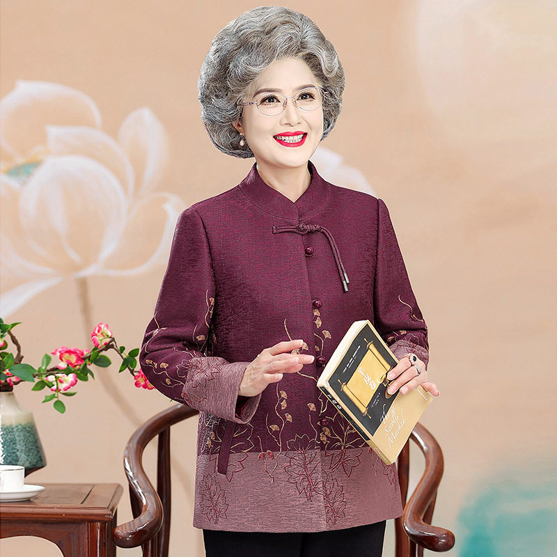 恒源祥老年人春秋装女外套奶奶装毛呢新款60岁70老太太衣服妈妈呢,男装,唐装,淘宝优惠券,粉丝福利购,淘宝优惠卷