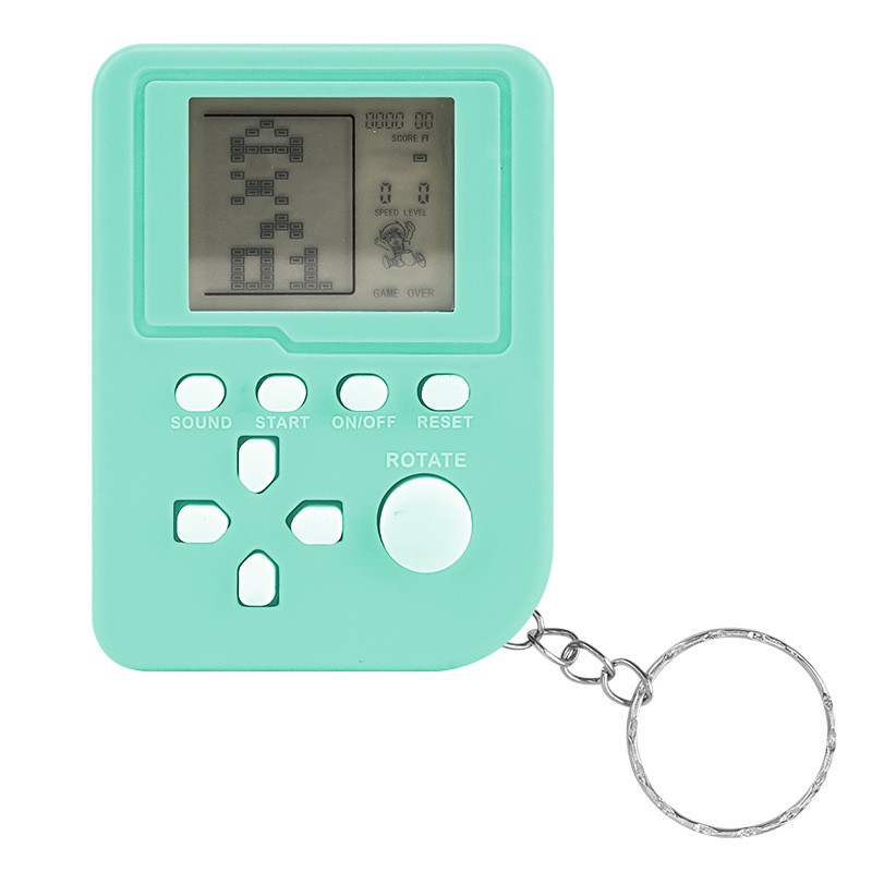 创意怀旧电子游戏机钥匙扣俄罗斯方块掌上小挂饰件夹娃娃精品gd06