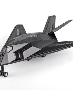 新款1:合金F117战斗机回力声光儿童飞机玩具礼物军事模型